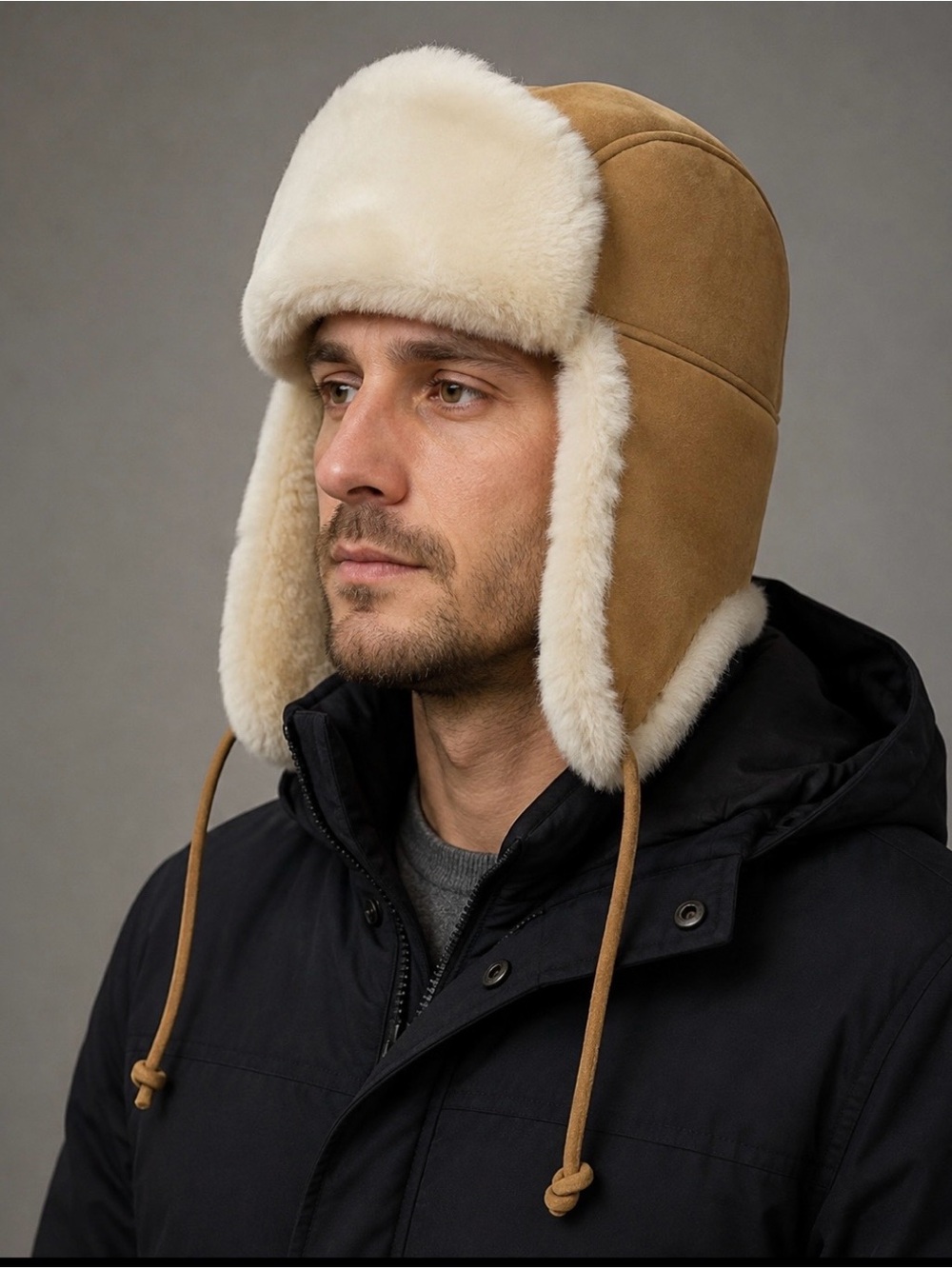 Cole Shearling Aviator size L/G New w/o tag ,color camel